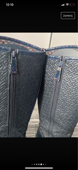 Kalosze kozaki granatowe Tommy Hilfiger