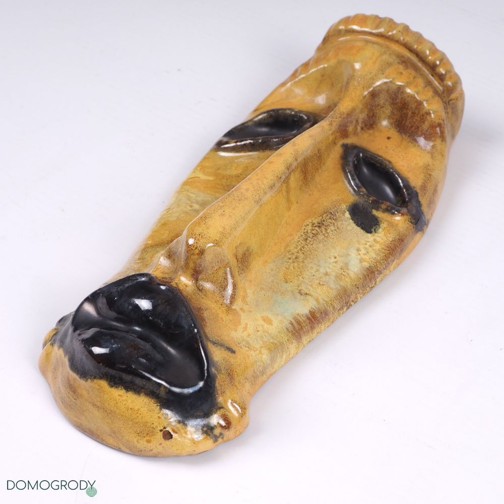 Ceramiczna maska naścienna proj. Leszek Werocsy, Gdańsk, 2 pół. XX w.