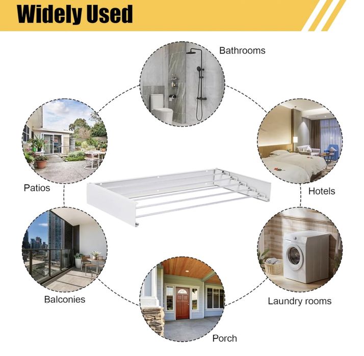 Nowy KENSBRO rozsuwany metalowy wieszak na ręczniki,suszarka,max 25 kg