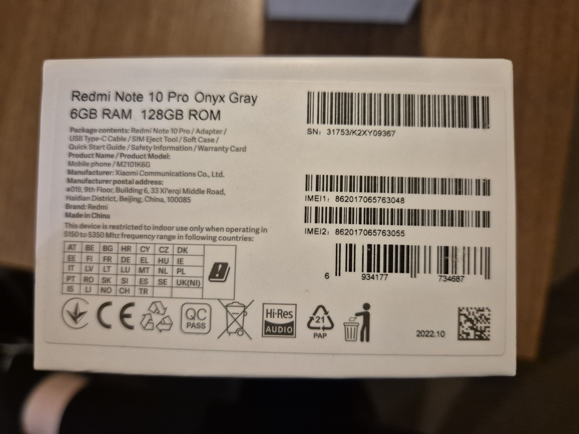 Redmi Note 10 Pro 8 RAM 128 GB + Dual sim ładowarka  + etui