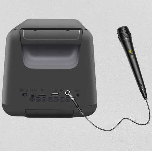 Głośnik Bluetooth Przenośny usb Karaoke USB AUX Mikrofon