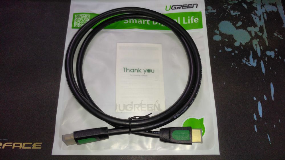 Кабель HDMI 2.0 Ugreen HD404 4K-60Hz 3D HDR 1,5 метра