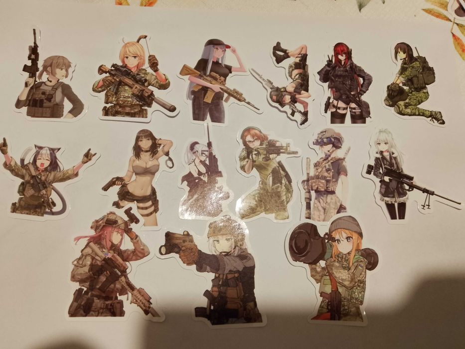 anime manga naklejki zestaw 15 sztuk