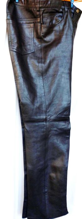 Джинсы кожаные мужские