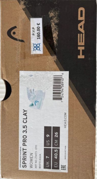 Sapatilhas NOVAS Padel Head Sprint Pro 3.5 Clay