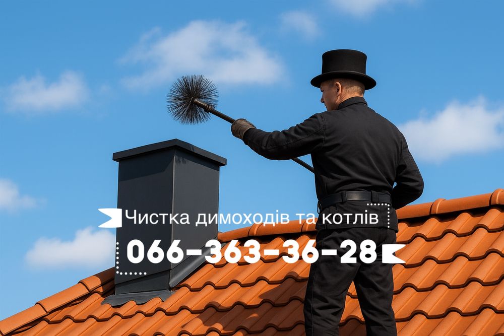 Сажотрус, чистка димоходів та котлів роторним методом