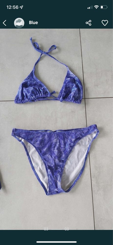 Dwa stroje kąpielowe bikini brokat ombre stroj kąpielowy roz. S/M