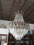 Belo candeeiro em cristal anos 70 muito lindo com todas as peças compl