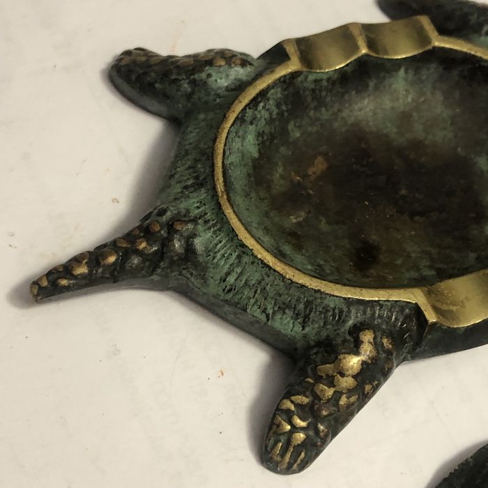 Папільничка підставка бронза латунь вінтаж черепаха