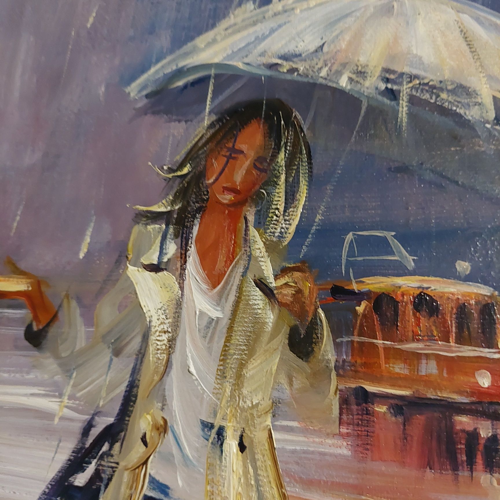 "Pada czy nie" A. Sudak, obraz olejny na płótnie