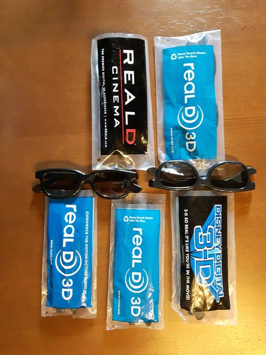 7 pares de Óculos 3D Cinema / Televisão