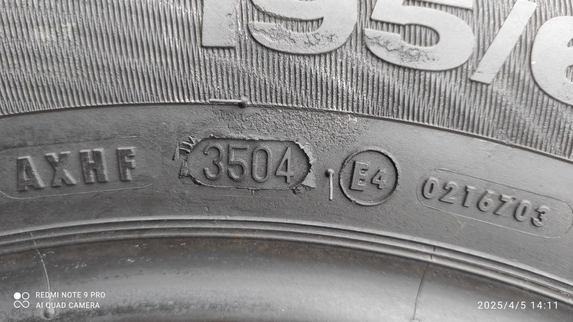 Две пары шин 195/60/15 Continental Michelin