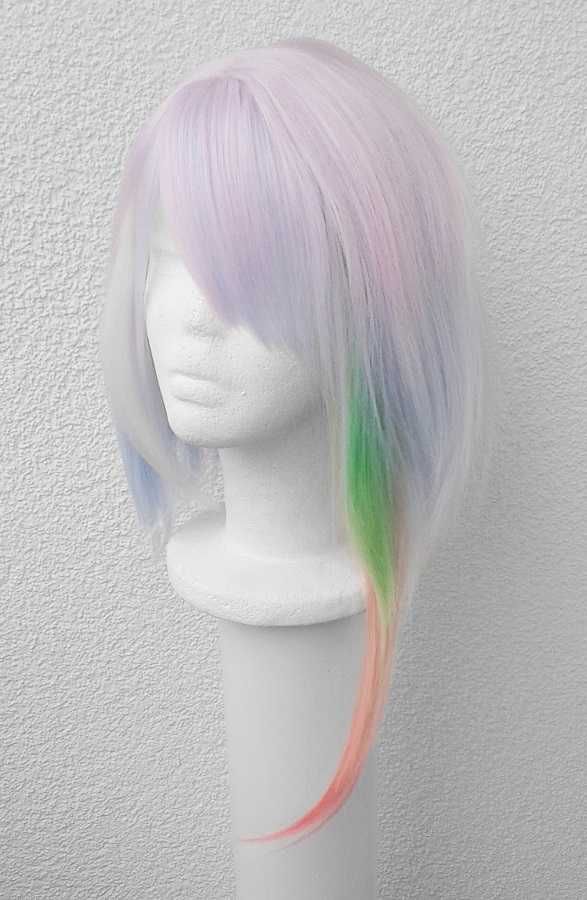 Cyberpunk Lucy Edgerunners Kolorowa pastelowa peruka cosplay wig
