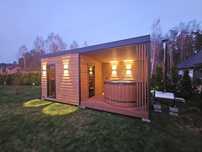 Sauna jacuuzi domek ogrodowy