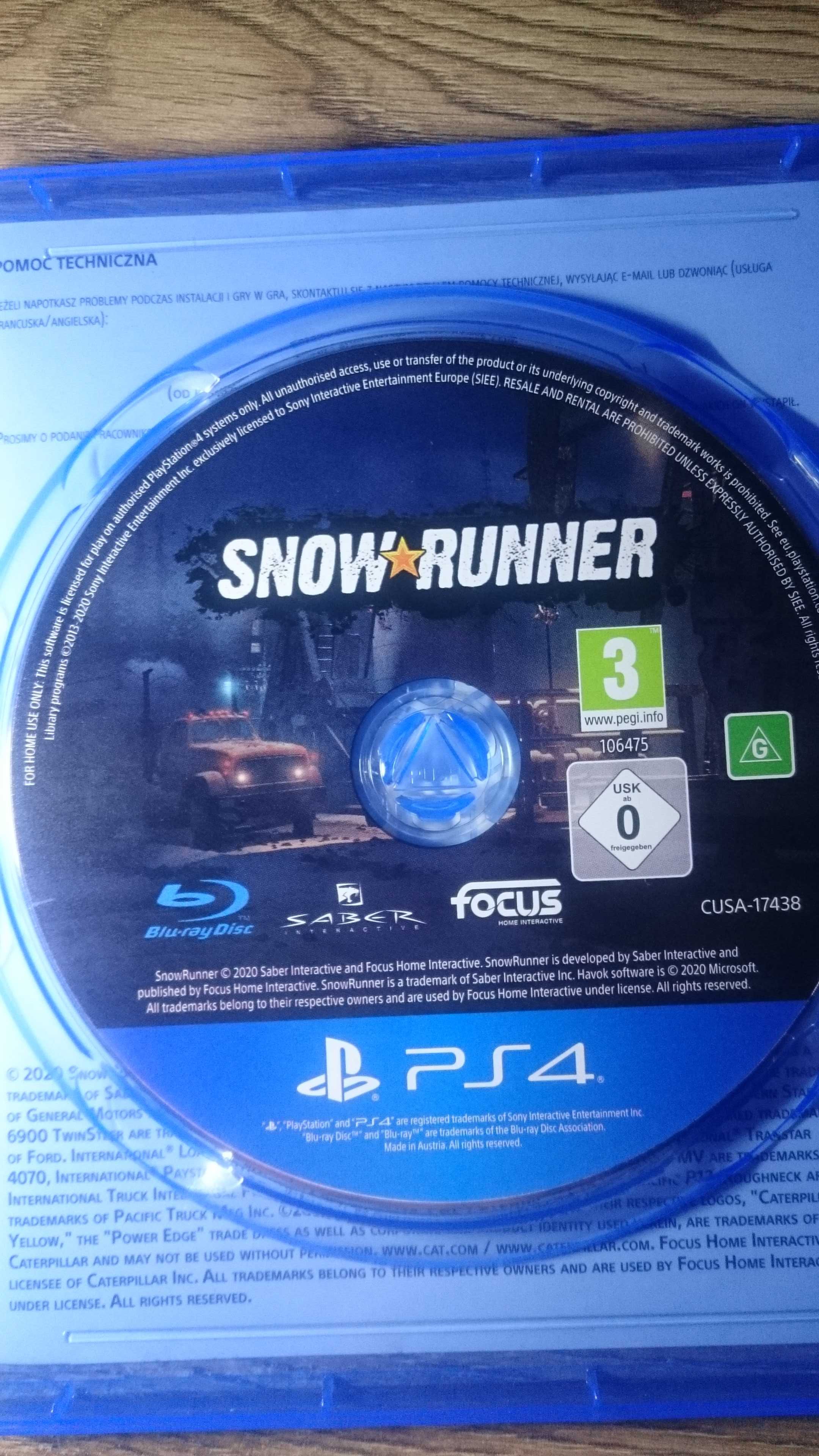 Snow Runner POLSKA PS4 Playstation 4 Forza need for speed turismo GTA