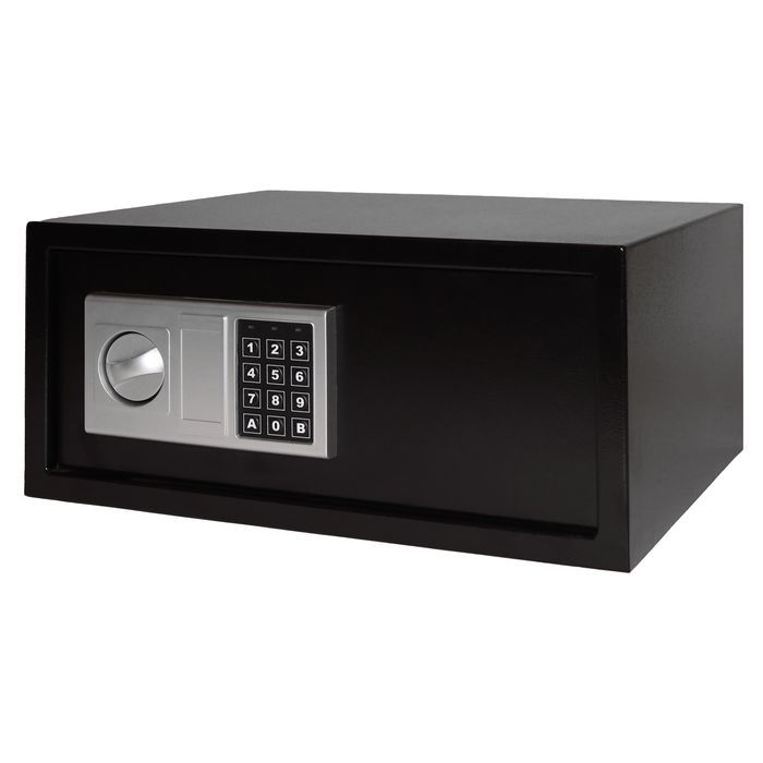 Sejf domowy biurowy zamek elektroniczny szyfrowy kluczyk XXL 43x35x21