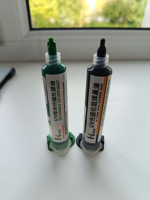 Паяльна УФ маска ( Чорна і зелена)