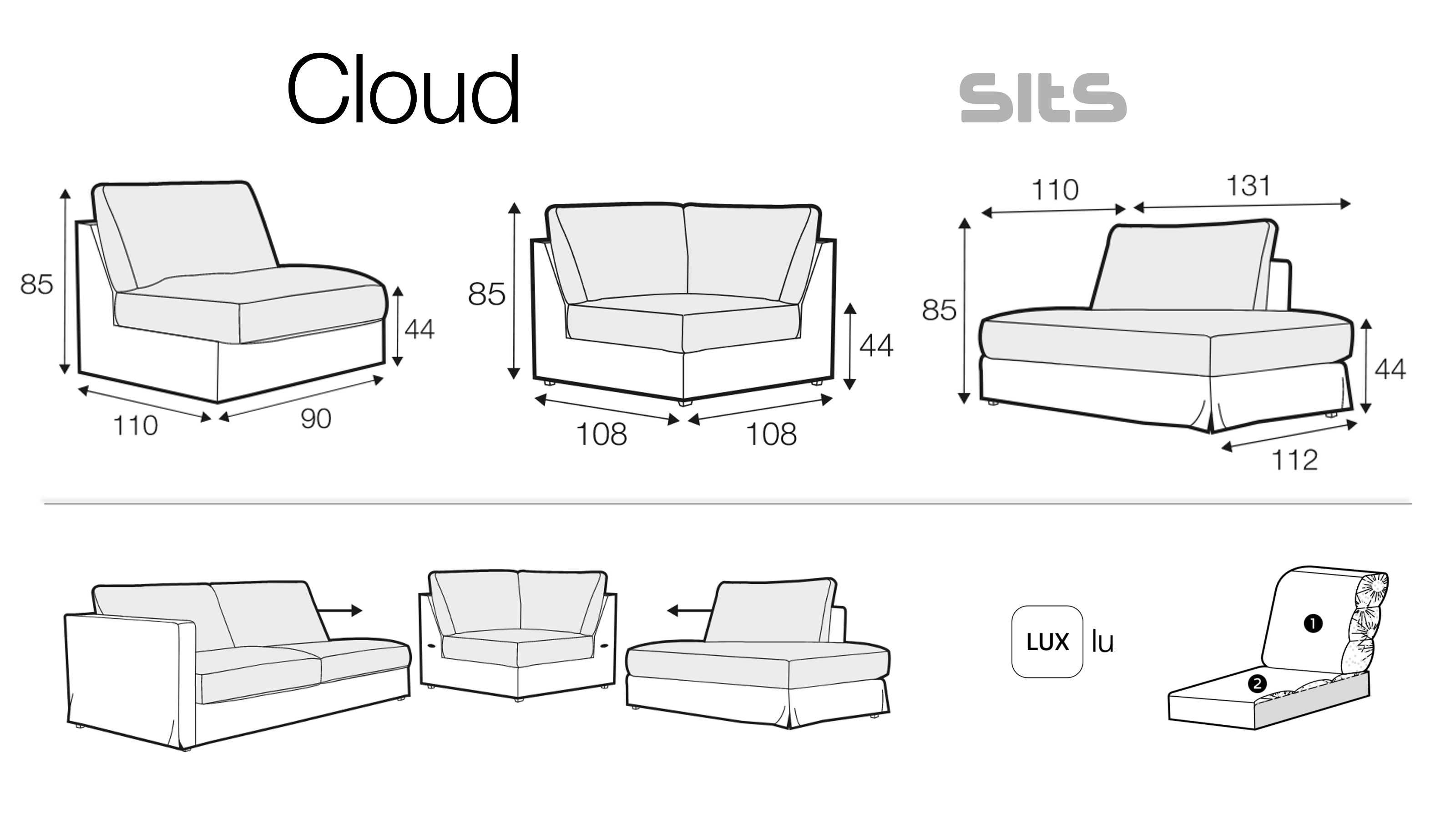 Sofa narożnikowa renomowanej Europejskiej marki Sits, model Cloud