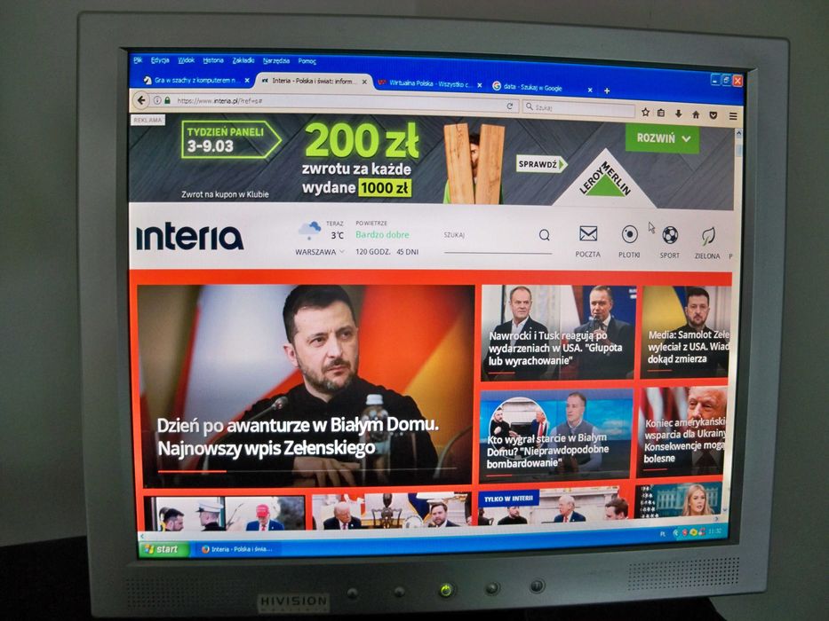 MONITOR LCD 17''  IMAX HIVISION EX17-NXX 100% sprawny + kable. RETRO