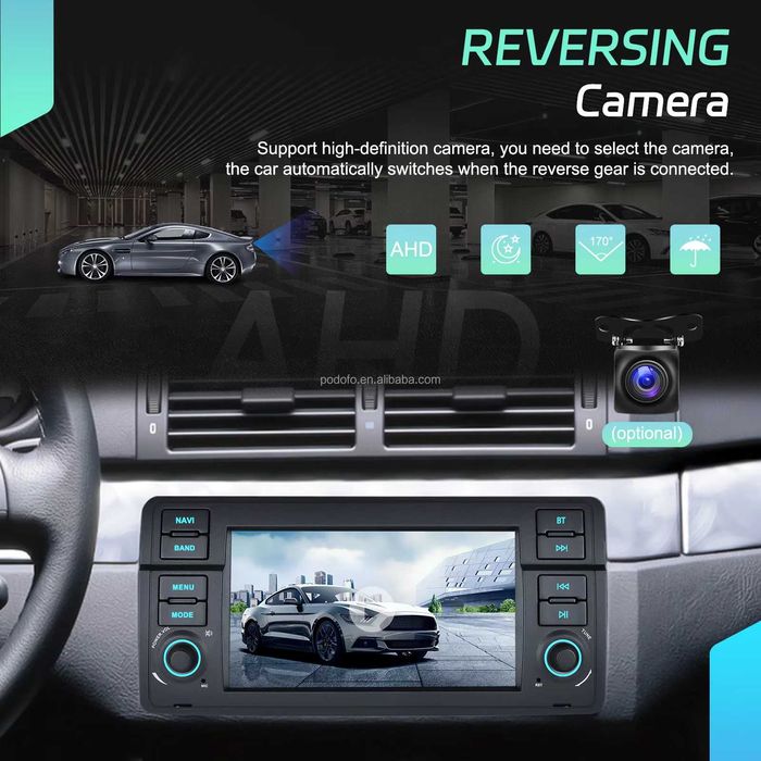 Rádio 7" BMW Serie 3 E46 c/ CarPlay/Android Auto GPS (4/64GB) NOVO