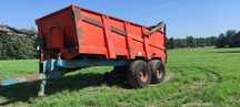 Przyczepa 17.5 T tandem klapa resor rozrzutnik