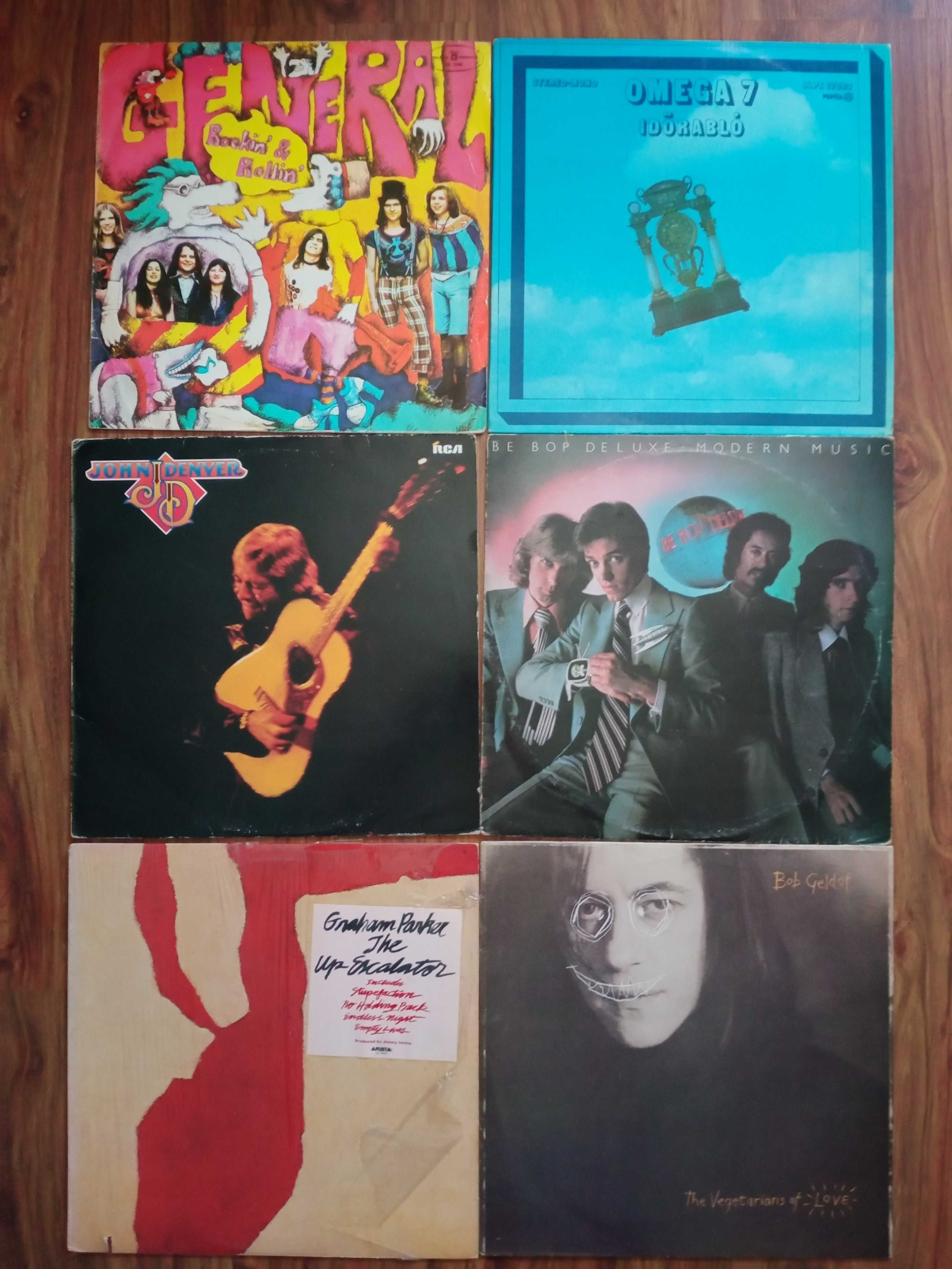6 szt. Rock, Bob Geldof , Be Bop Deluxe , Omega 7 , Parker , Denver