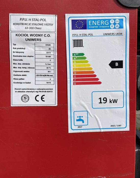 GRATIS! Piec 19KW 150m2 DREWNO WEGIEL Kotły Piece.