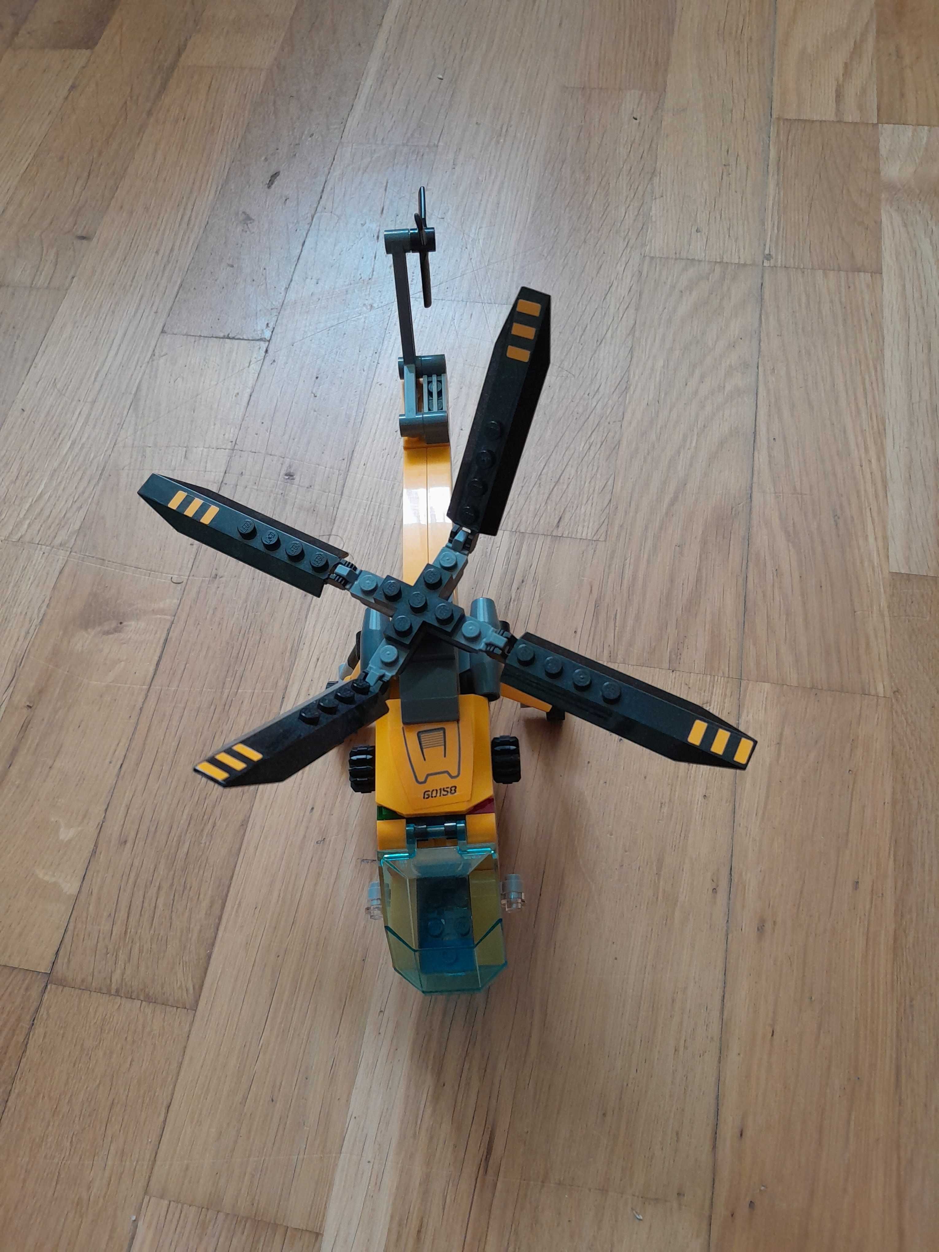 Lego City 60158 i 60159 helicopter i półgąsienicowa terenówka.