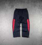 Spodnie Dresowe Adidas M Czarne Szelest Czerwone Vintage Szerokie