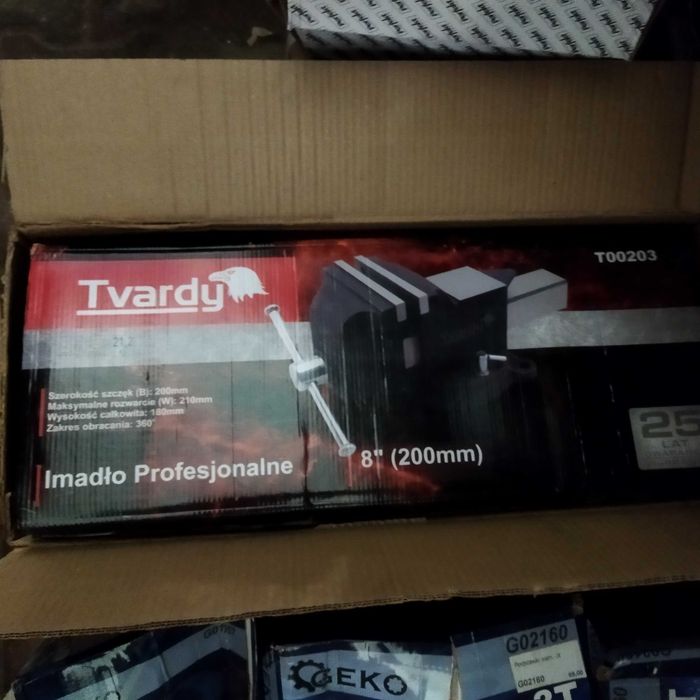 Imadło ślusarskie obrotowe Tvardy 200mm nowe