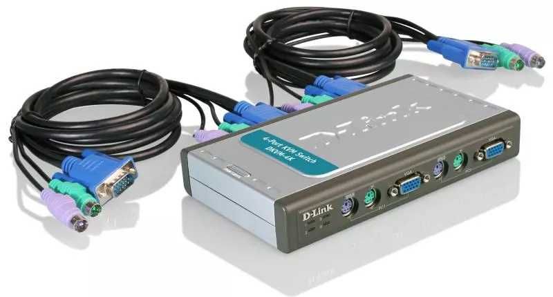 KVM перемикач D-Link DKVM-4K с шнурами!