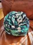 Turban wykonany na zamówienie przez modystkę, z szalem