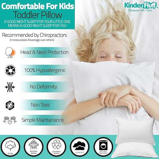 Poduszka dla dziecka do łóżeczka Kinder Fluff (2 Szt.)