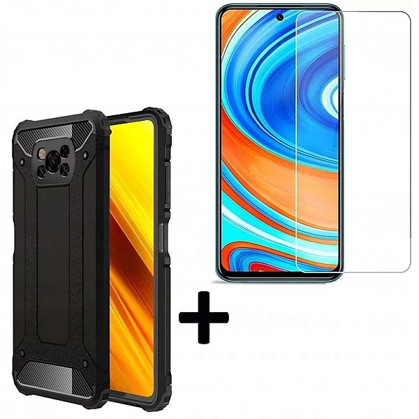 Etui Xarmor + szkło 2,5 D do Xiaomi Poco X3 Nfc