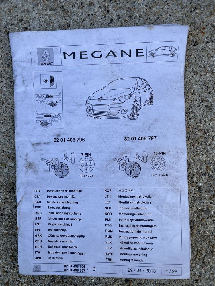Gancho de reboque Renault Megane
