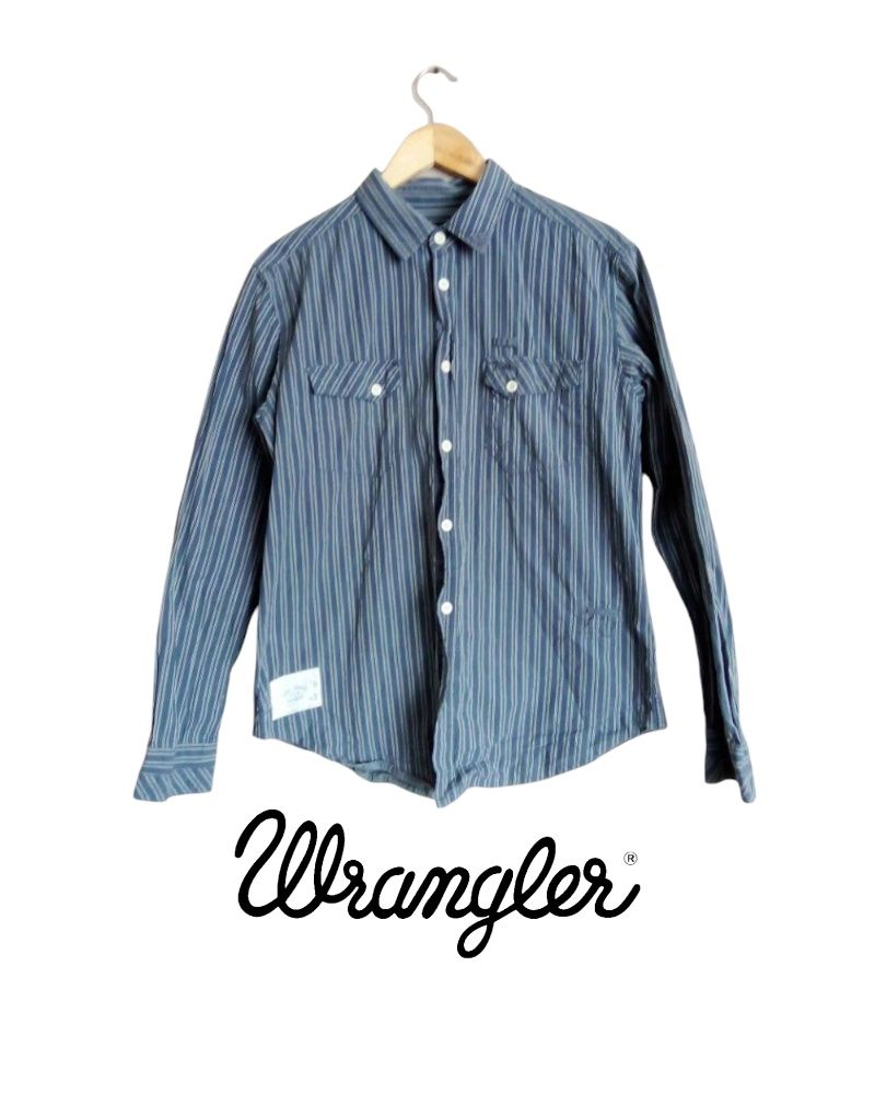 Granatowa koszula w paski Wrangler