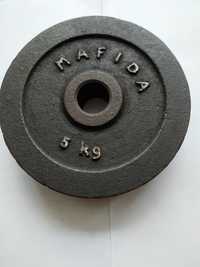 obciążenia do siłowni MAFIDA/talerz żeliwny /ciężarek 5 kg 1 szt.