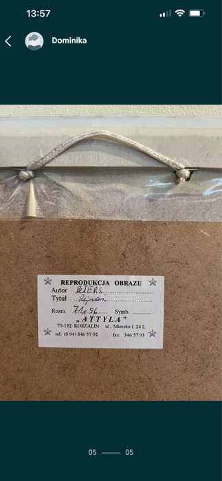 Obraz w miętowej ramie