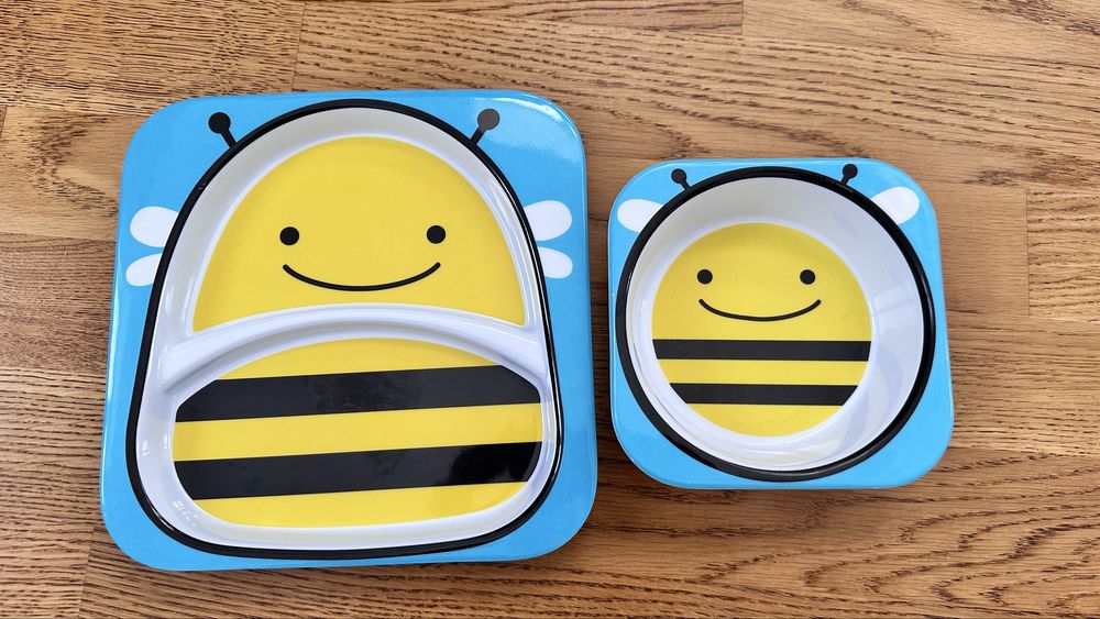 Дитячий посуд Skip hop Бджілка / дитячі столові прибори ikea Fabler