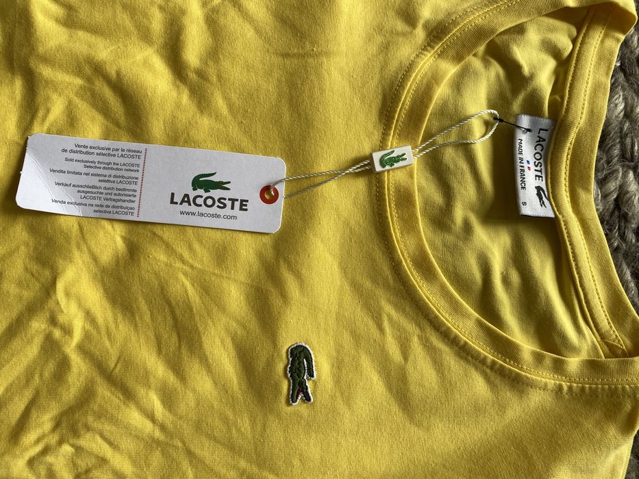 Nowe koszulki lacoste granatowe i zolte rozm Xs s i m