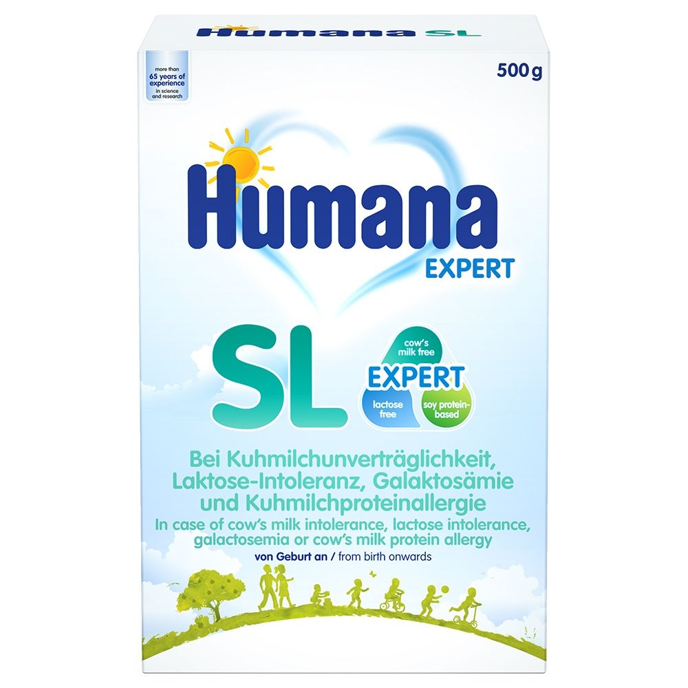 Суміш Humana SL Expert(500г)безлактозна Хумана,безмолочная смесь,соєва