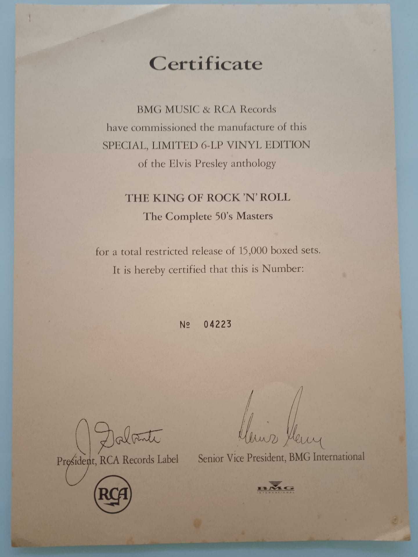 Elvis Presley-The King Of Rock 'N' Roll:The Complete 50's Masters 6 LP