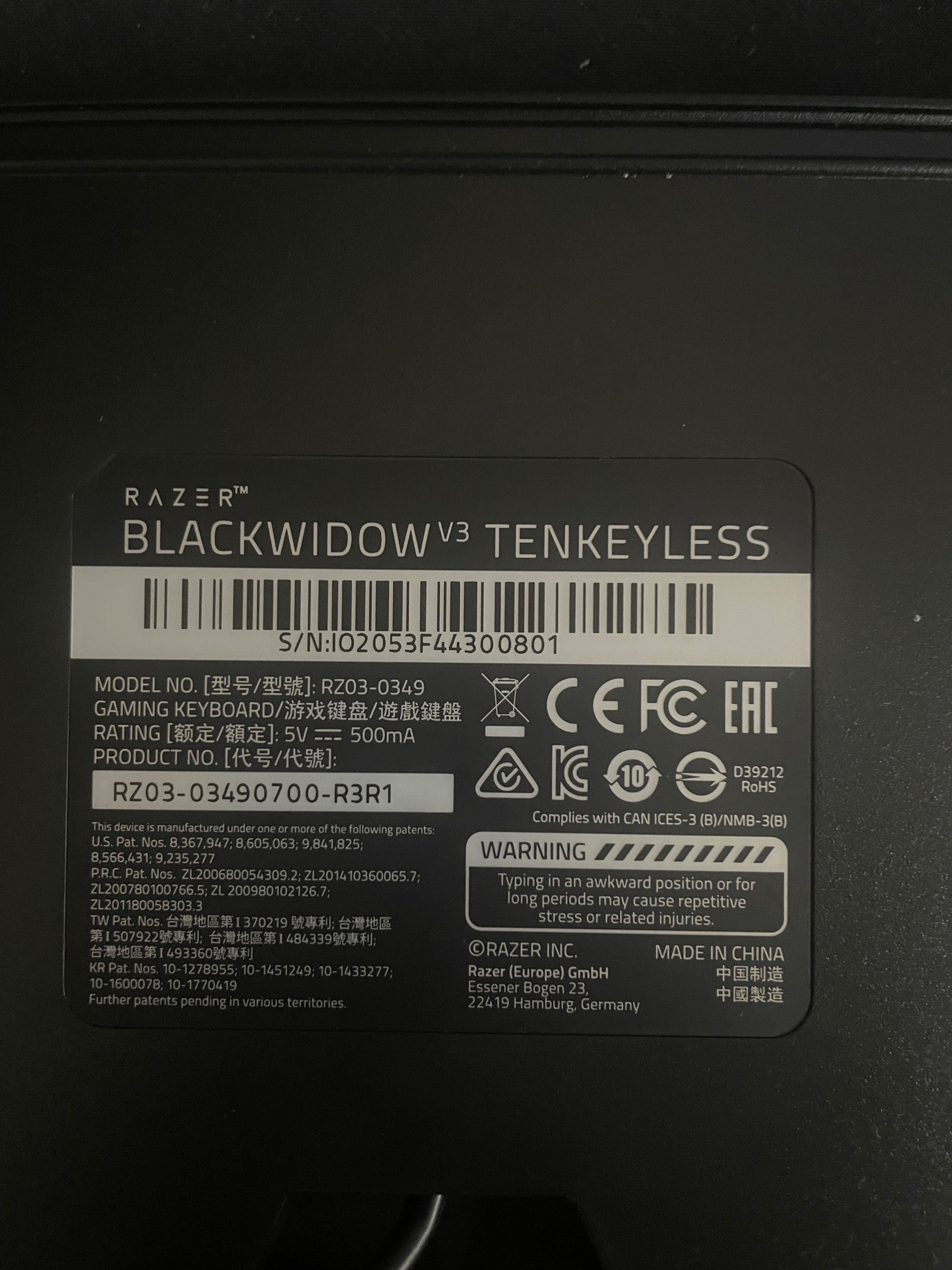 Razer blackwidow v3 tlk