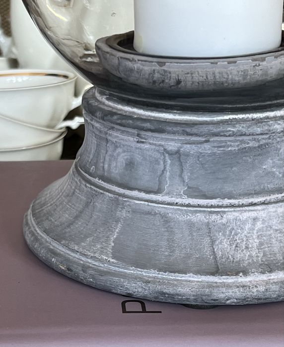 2 duże świeczniki w stylu shabby chic