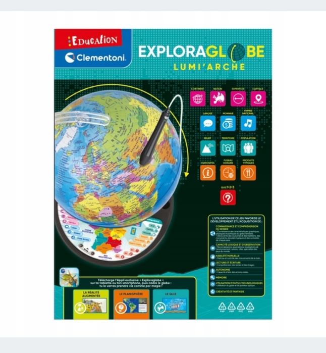 Globus interaktywny Explora Globe wersja francuska