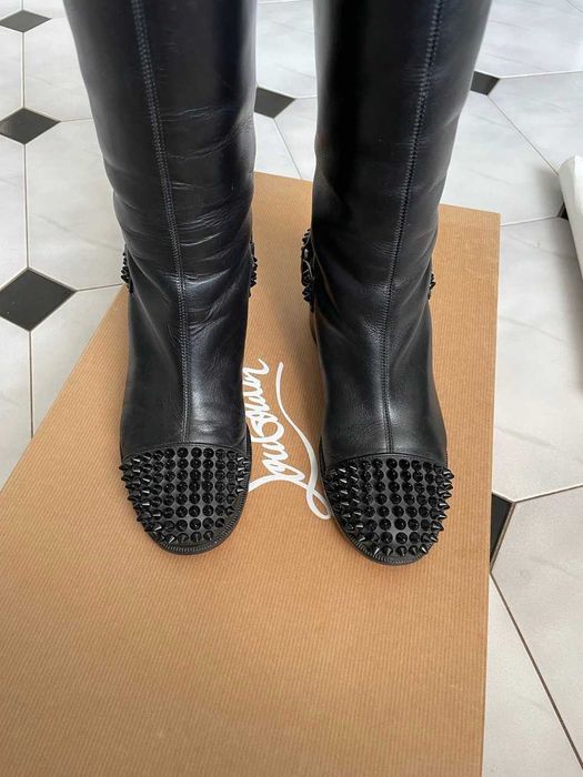 Чоботи Christian Louboutin Black Egoutina Flat