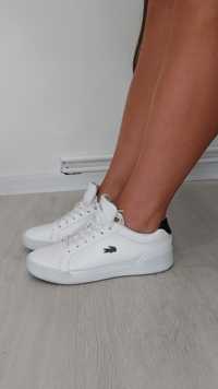 Białe sneakersy lacoste trampki buty tenisówki