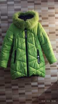 Куртка зимова пуховик для дівчинки вік 12-14р.