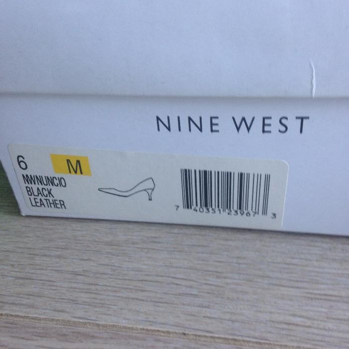 NINE WEST skórzane czarne szpilki rozm. 37 obcas 6 cm