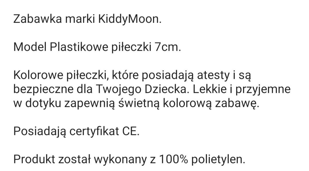 NOWE Piłki/kulki do suchego basenu 300 sztuk KiddyMoon